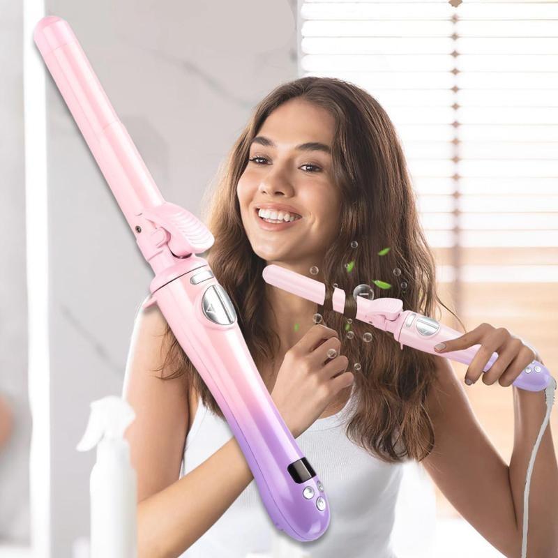 Automatic Rotating Hair Curler, 1 Set Electric Hair Curler with LED Display, Hair Styling Tool for Home & Salon Use