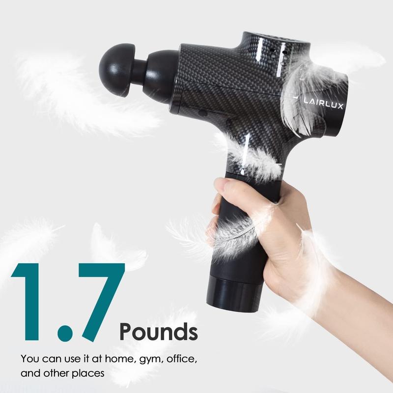 LAIRLUX Massage Gun - Deep Tissue Massager Gun for Muscle Fatigue Relief - Percussion Massage Gun Silicone Adjustable Gift Comfort