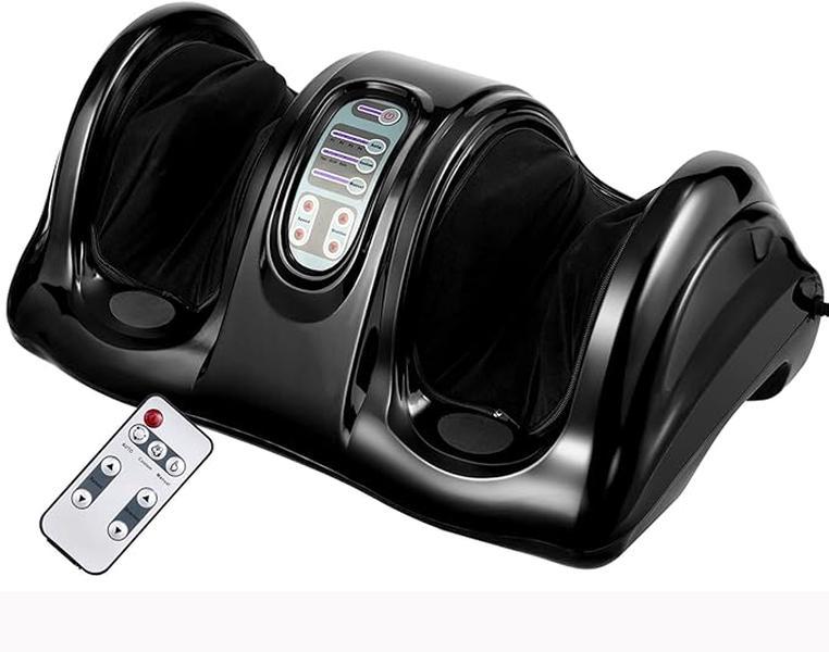 Giantex Home Shiatsu Foot Massager Machine Massage for Feet, Leg Calf Ankle, Nerve Pain Therapy Spa Gift Deep Kneading Rolling Massage, Electric Shiatsu Foot Massager w Remote, 4 Massage Modes, Black Adjustable Comfort