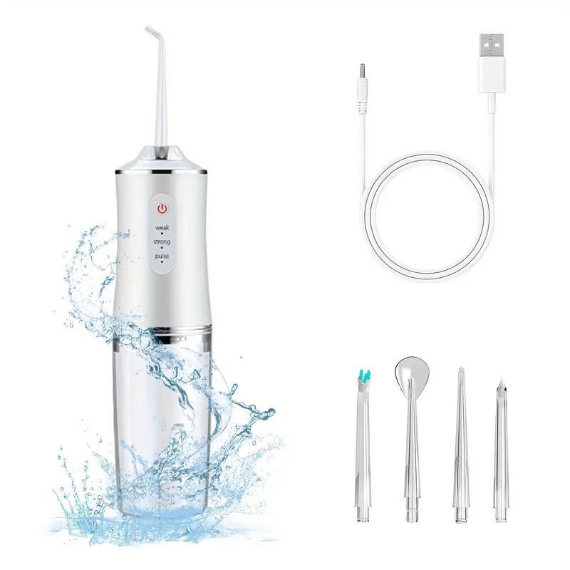 Rechargeable Portable Water Flosserwith Ergonomic Handle -DeepCleaning, Multiple Modes for FreshBreath & Oral Care at Home Christmaspresent