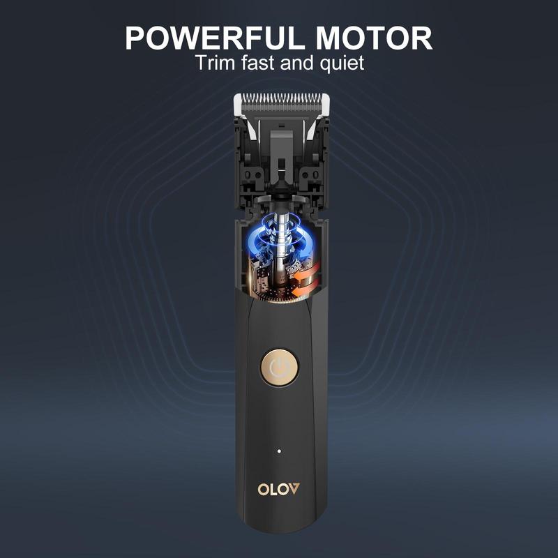 OLOV Electric Body Hair Trimmer- Groin Hair Trimmer, Ball Trimmer for Men - Replaceable Ceramic Blade Heads,USB Recharge,Waterproof Male Hygiene Razor Safe Quick Gift Cordless