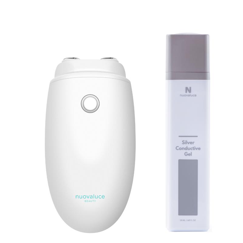 Face Massager Skincare Mini Device and Premium conductive Gel - Facial Comfort Massager for Men and Women  Neck & Face Skin Tightening & Firming Massager Beauty Skin Device Wrinkle Reduction Facial skincare Gift Device