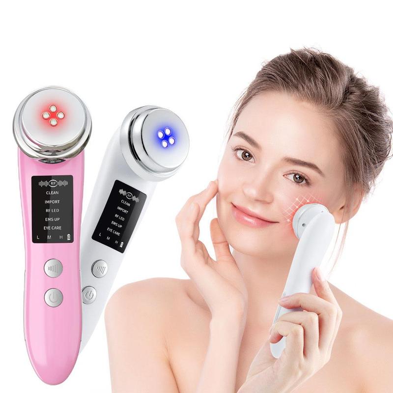 Facial Beauty Instrument Massager, 1 Box 5 Modes 3 Speeds Facial Vibration Massage, Deep Cleaning Tool, Skin Care Tool for Women & Girls, Christmas Gift