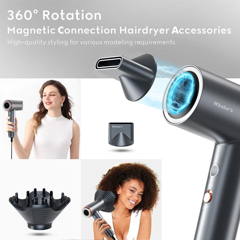 2024 whalers New Professional High Speed Negative Ion High Speed Hair Dryer , home travel gift highspeed hairdryer hairdiffuser  curly hairdiffuser 1d hair dryer fast blowdryer curl diffuser