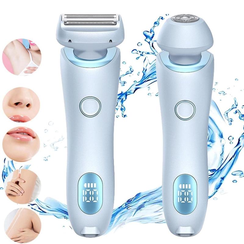 2 in 1 Electric Rechargeable Shaver Kit, 1 Set Waterproof Body Hair Shaver Trimmer, Epilator Hair, Easy To Use Hair Trimming Kit for Women, Christmas Gift