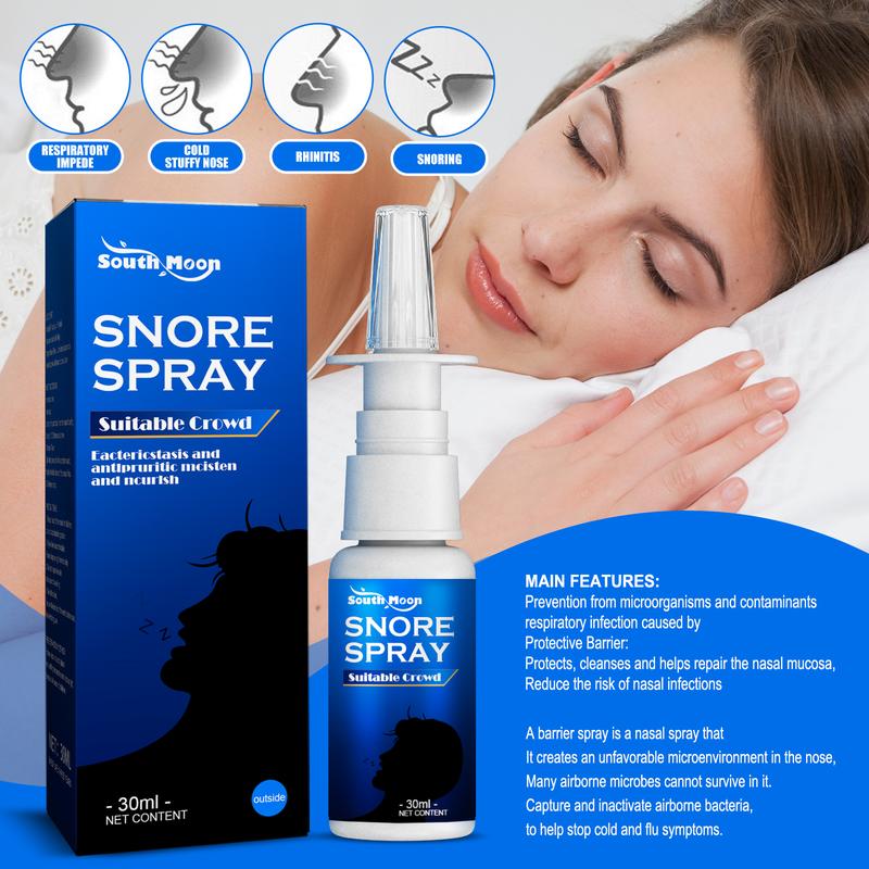 South Moon Snore Spray, Herbal Anti-snore Body Care Nasal Cleaning Spray