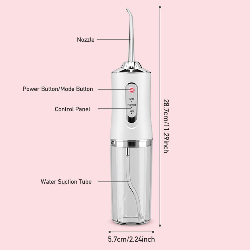 Water Flosser Portable-4 In 1, Cordless Water Flossers Oral Irrigator With DIY Mode 4 Jet Tips,IPX7 Waterproof, with 3 Cleaning Modes 4 Jets Cordless Clean Your Tooth Pink Mini Burst Stronger Powerful for Teeth, Travel Oral Care USB Rechargeable