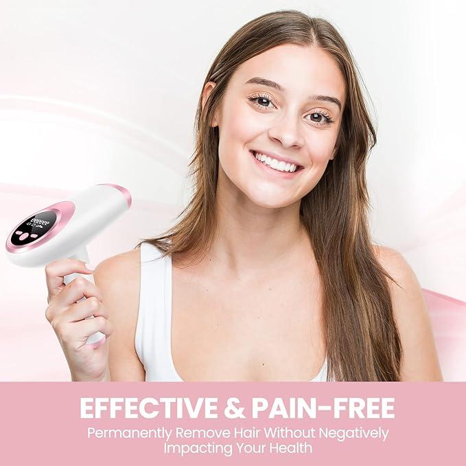 IPL Hair Removal for Women and Men, New Upgraded 999,900 Flashes Permanent Laser Hair Removal Device on Facial Legs Arms Armpits Body, At-Home Use