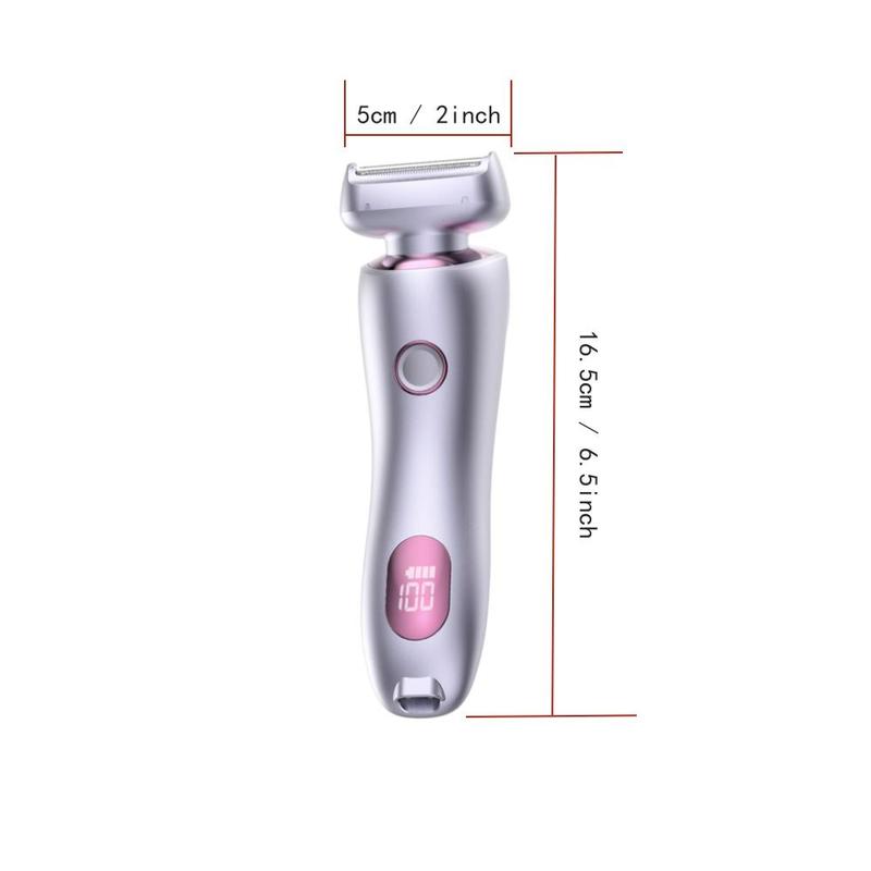 Wet & Dry Use Electric Shaver for Women, USB Rechargeable Waterproof Electric Razor with LED Display, Epilator Hair Remover, Portable Ladies Body Hair Trimmer for Legs Under Arms