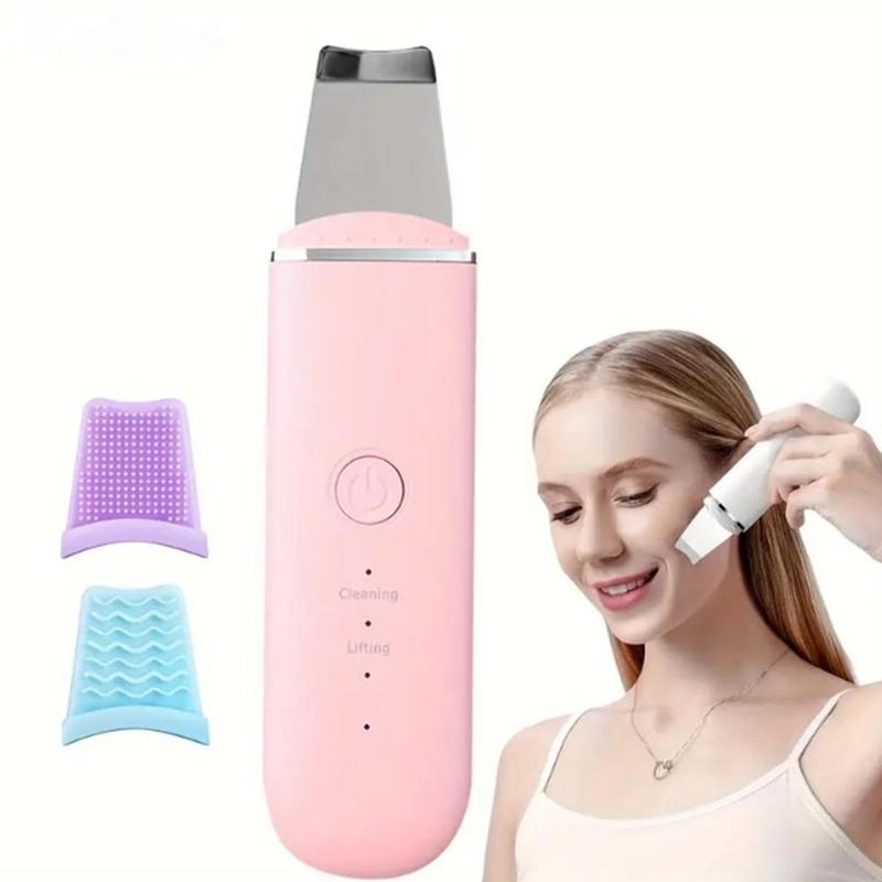 Electric Blackhead Cleaning Tool, 1 Count 4 Modes Facial Deep Cleansing Tool with 2 Silicone Head Covers, Facial Skin Care Tool for Women & Men