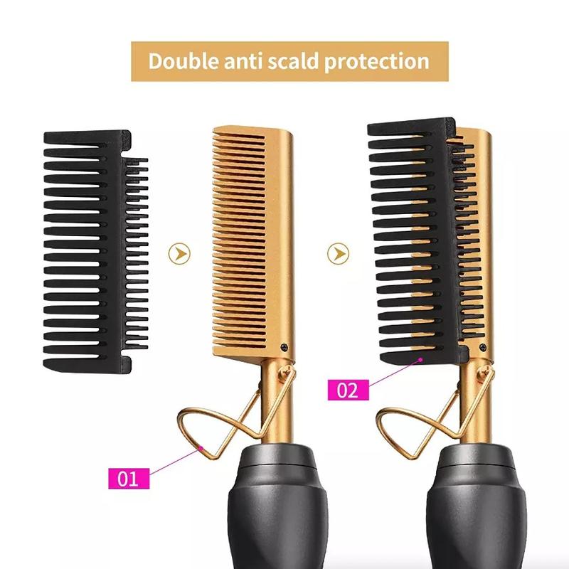 Hair Straightener Comb Pro Electric Beard Straightening Comb Heat Hot Comb Press for Comfortable Styling