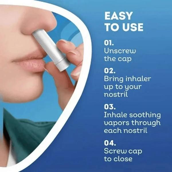 Vicks Inhaler Nasal Vapor Cold Relief for Nasal Congestion Tube 0.5ML Fast Sinus Relief for Stuffy Nose & Breathing Comfort