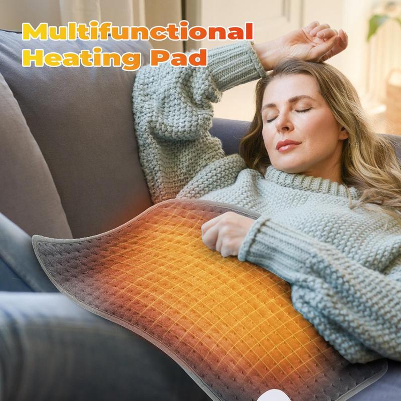 Multifunctional Heating Pad, 9-level Temperature Adjustment 4-level Timing Heating Pad, Electric Massage Pad, Body Waist Shoulder Heating Pad for Women & Men, Christmas Gift