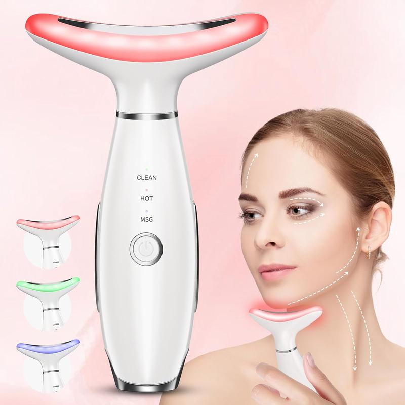 Beauty Massager for Face and Neck, LED Beauty Neck Instrument, Facial Massager with Thermal, and Vibration, Personal Care Appliances