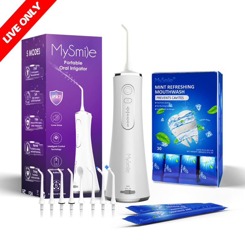 Livestream Special - MySmile Cordless Select (LP211) Water Flosser +Mouthwash Bundle(Result May Vary)