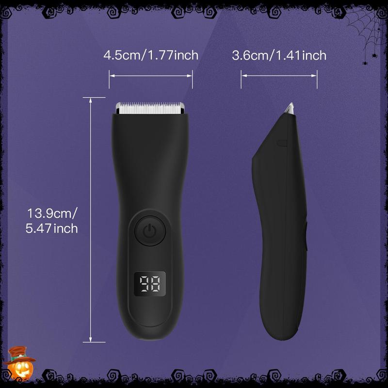 Professional USB Rechargeable Body Hair Trimmer for Women & Men, 1 Set Electric Groin & Body Hair Trimmer with Replaceable Ceramic Blade Heads