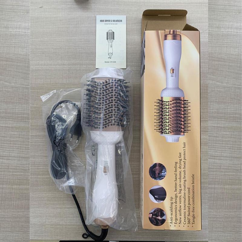 2 in 1 Hot Air Brush with Leakage Protection Plug, Multifunctional Negative Hair Dryer Brush, Hair Dryer and Styler Volumizer for Straightening, Curling, Cepillo Tools, Christmas Gift