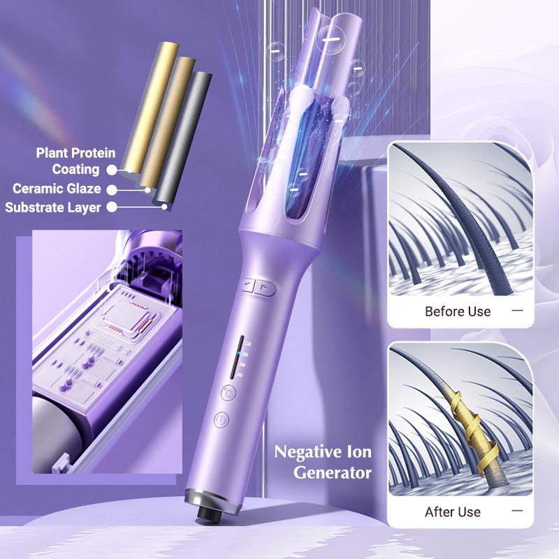 Hair Curler, Automatic Hair Curler with left and right curl, and with adjustable temperature controls.