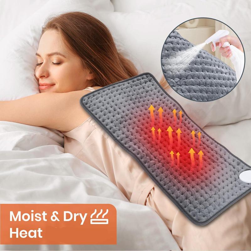 Multifunctional Heating Pad, 9-level Temperature Adjustment 4-level Timing Heating Pad, Electric Massage Pad, Body Waist Shoulder Heating Pad for Women & Men, Christmas Gift