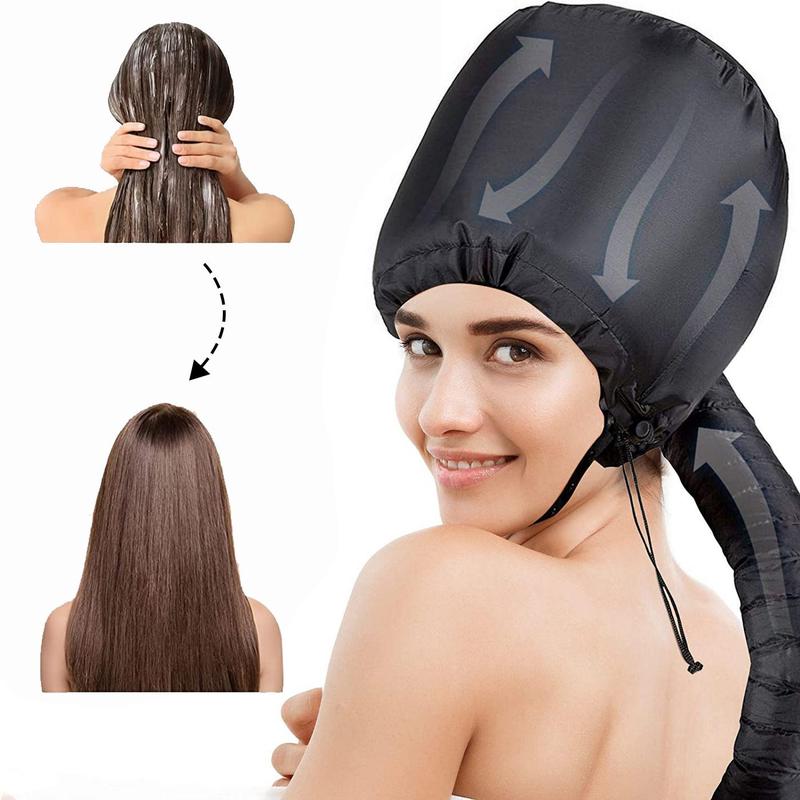 Soft Hooded Hair Dryer Attachment, Adjustable Salon Hair Styling Cap for Deep Conditioning & Gentle Drying, Hair Styling Tool