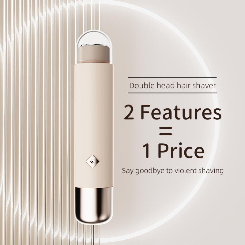 Electric Hair Trimmer, 1 Box Rechargeable 2 in 1 Body & Face Hair Trimmer, Waterproof Wet & Dry Use Hair Removal Tool for Women