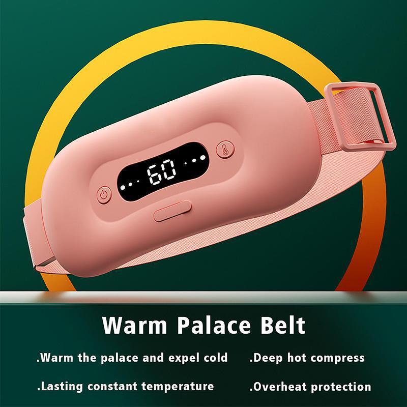 Electric Menstruation Heating Pad, 1 Count Vibration Belly Massage, Hot Compress Uterus Warmer Belt, Heating Waist Belt for Women & Girls