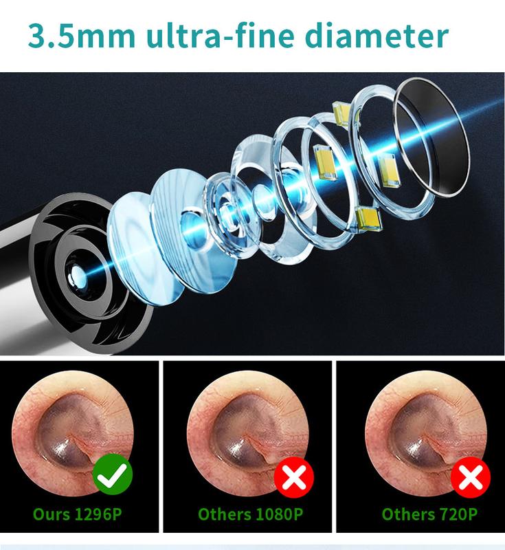 Christmas Gift ear spoon ear wax removal Tool Ear Cleaner Set led lights Ear Scope Christmas Presents