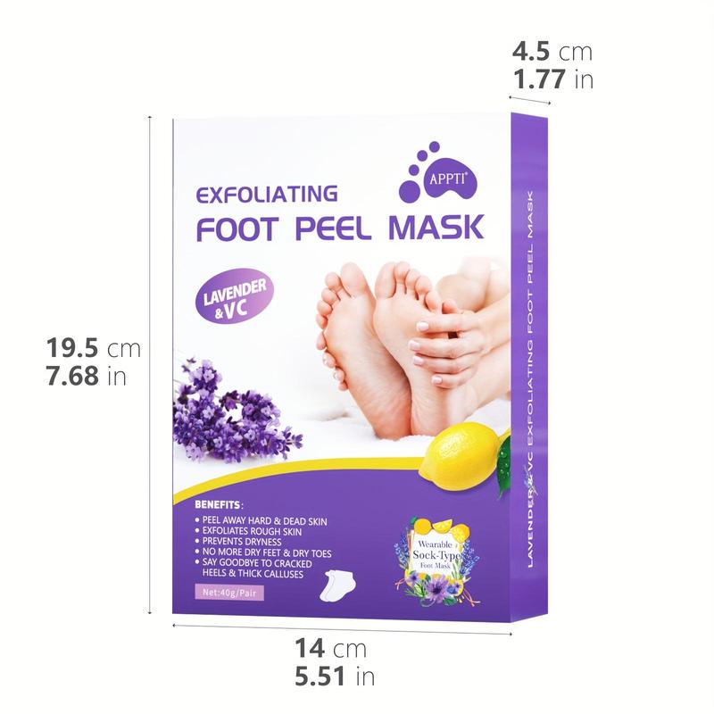 Exfoliating Foot Mask, 5 Pairs Lavender Scented Foot Peelers, Foot Dead Skin Remover, Body Care Products