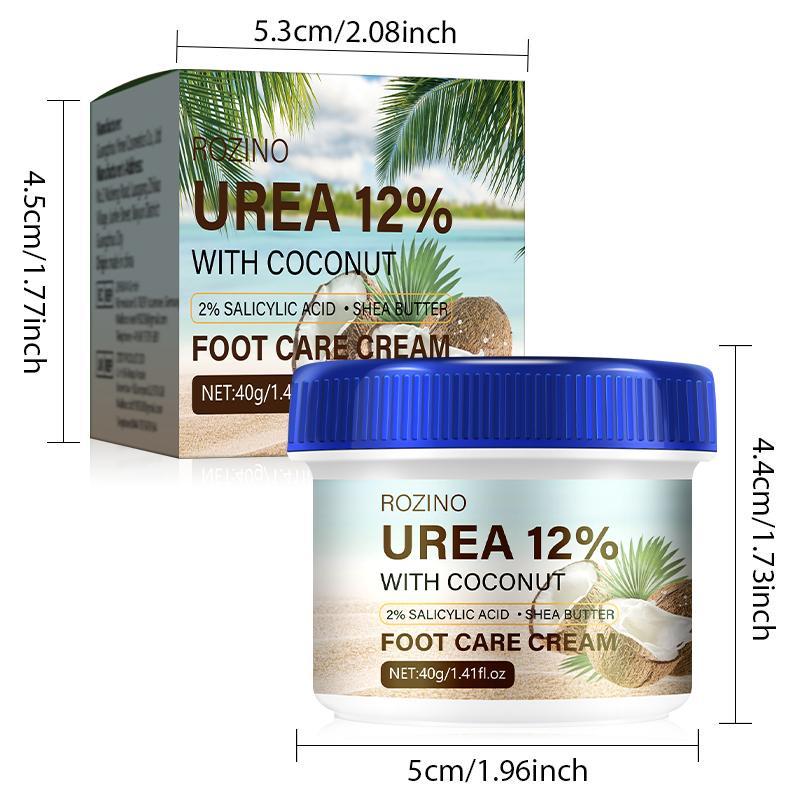 40g Moisturizing Foot Care Cream, Coconut Foot Care Lotion  for Dry Skin, Callus Remover Foot Care Product, Summer Gift