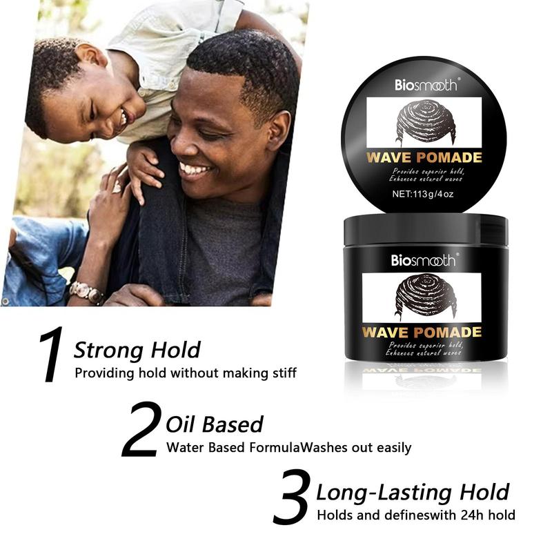 Moisturizing Wave Pomade, Hair Styling Pomade for Men, Hair Care Product for Dry & Damaged Hair, Professional Hair Styling Product for Men, Hair Products