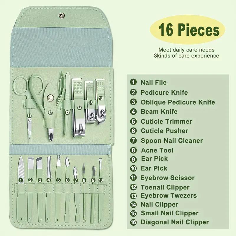 Portable Nail Clipper Set with Storage Case, Professional Nail Clipper & Trimmer Set, Manicure & Pedicure Tool for Home & Travel