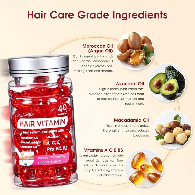 40 capsules per bottle Hair Treatment Serum.Conditioner for Women &Men Hair and scalp care Haircare Moisturizer Moisturizing Hydrate