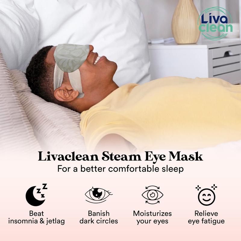 LivaClean 24 CT Steam Eye Mask for Dry Eyes - Mix Scented Masks - Eye Steam Mask Self-Heating Eye Mask for Sleeping - Heat Eye Mask for Dry Eye - Disposable Eye Mask Warm, Eye Warmer, Heated Eye Mask