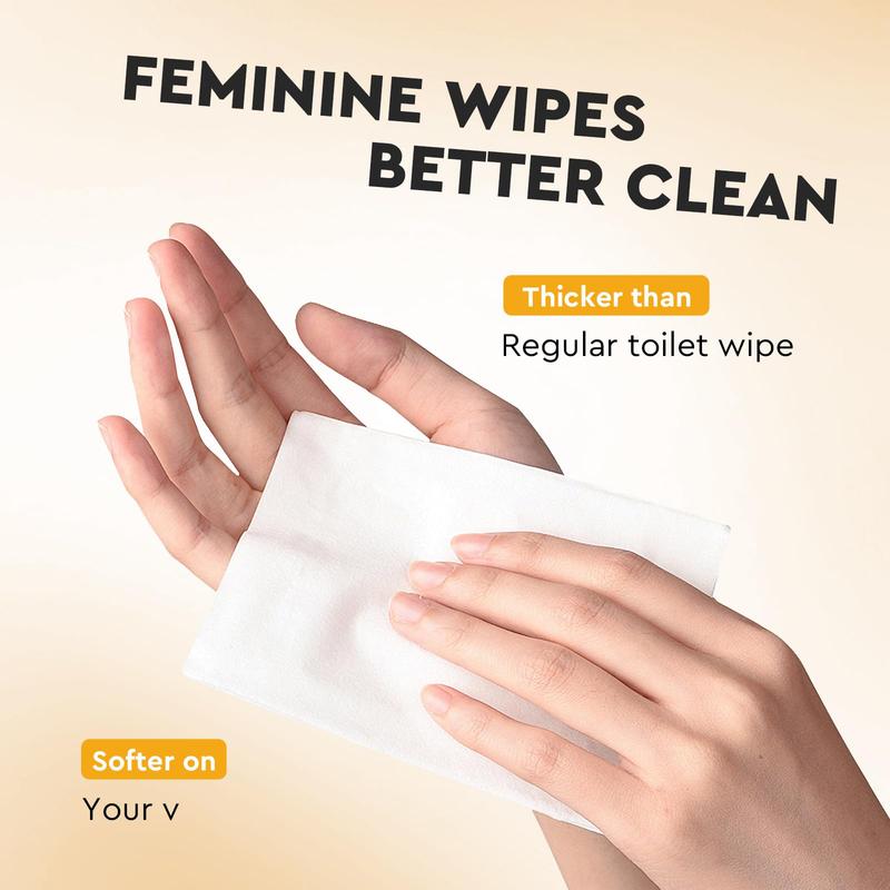 Feminine Wipes Flushable - 40 Counts Daily Freshening V Wipes, pH balanced, Removes Odor, Anti Itch Deodorant Individually V Wrapped Personal Cleansing for Women