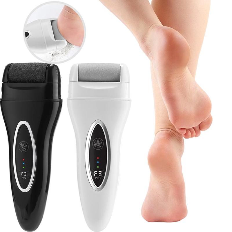 Electric Foot File, 1 Box 3-speed Adjustable Foot Callus Remover, Rechargeable Foot File Tool, Professional Pedicure Tool for Home & Salon Use, Christmas Gift