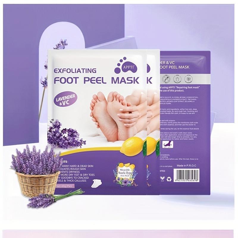 Exfoliating Foot Mask, 5 Pairs Lavender Scented Foot Peelers, Foot Dead Skin Remover, Body Care Products