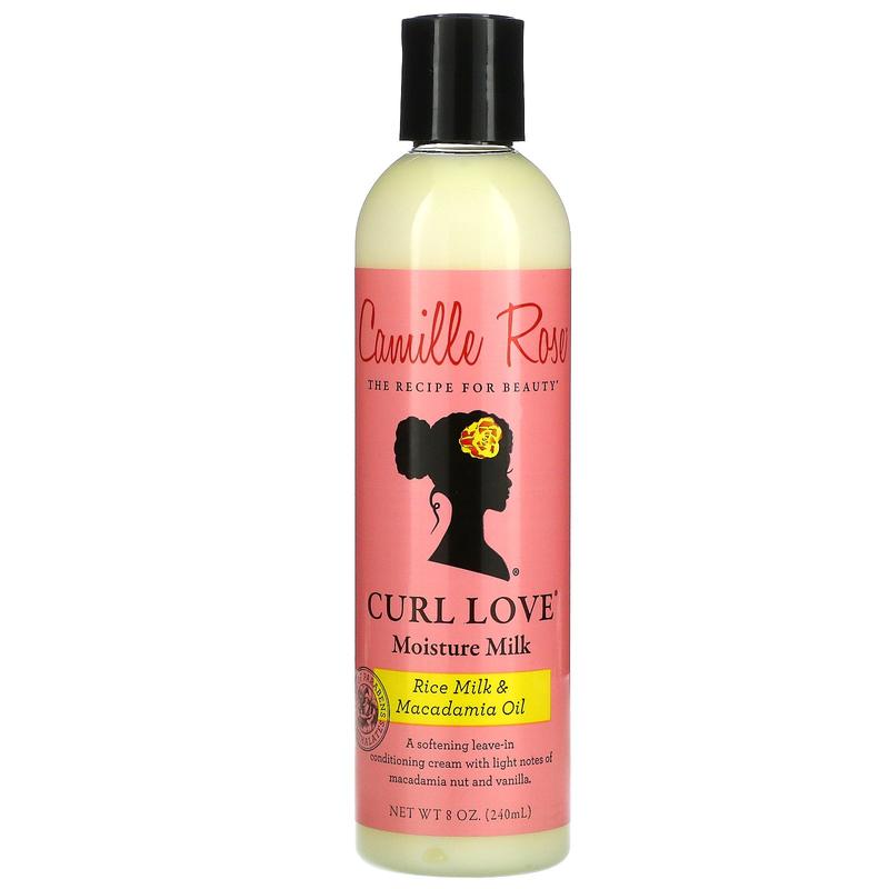 Camille Rose Curl Love Moisture Milk, Leave-In Conditioning Cream, Rice Milk & Macadamia Oil, 8 oz (240 ml)