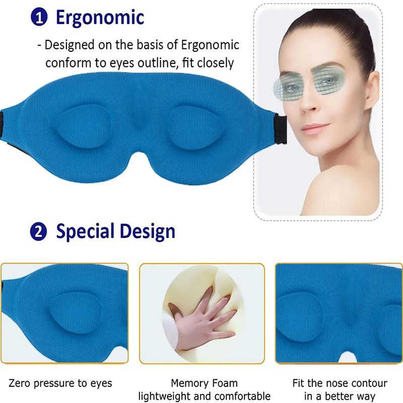 Eye Cover for Sleeping (1 Count), Home & Travel Sleep Mask with Soft Foam, Comfortable Light Block Blindfold for Men & Women