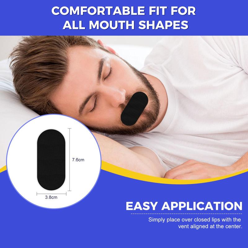 VOGSIG Good Night Patch, 30pcs Reduce Snoring and Other Conditions, Mild Formula, Suitable for Sleeping Use, Closed Mouth Patch, Effectively Prevent Mouth Convex, Thick Lips, Lips Deformation and Other Conditions Caused By Mouth Opening During Sleep