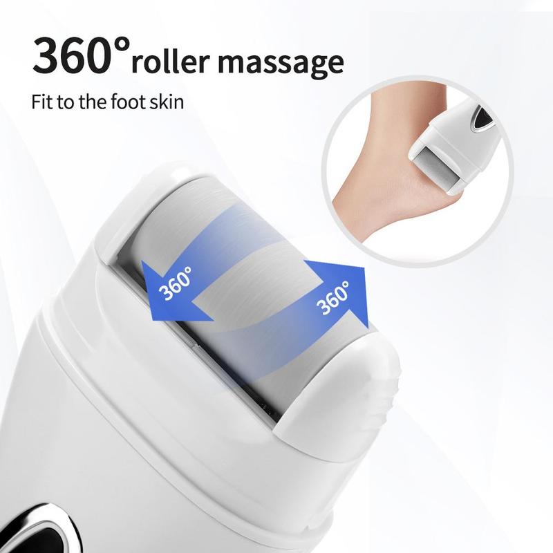 Electric Foot File, 1 Box 3-speed Adjustable Foot Callus Remover, Rechargeable Foot File Tool, Professional Pedicure Tool for Home & Salon Use, Christmas Gift