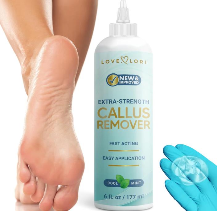 Callus Remover for Feet (Extra Strength) Foot Scrubber for Dead Skin Callus Gel - Professional Pedicure Foot Spa Essential, 6oz