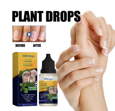 South Moon Plant Drops - Plant Drops for Nails Care, Oregano Tea Tree, Tea Tree and Oregano Oil for Toenail 10 ml 0.34 Fl.oz