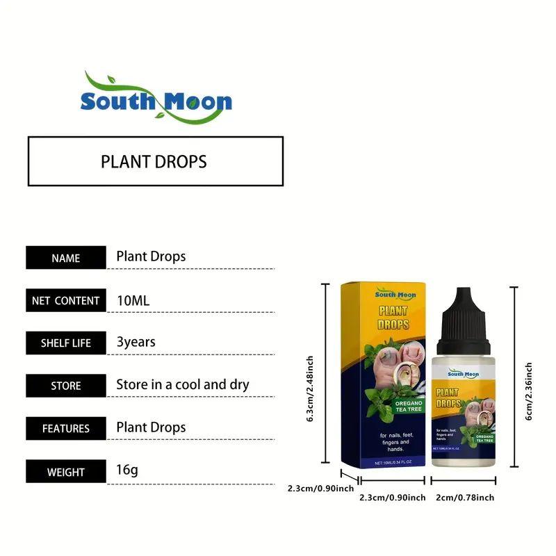 South Moon Plant Drops - Plant Drops for Nails Care, Oregano Tea Tree, Tea Tree and Oregano Oil for Toenail 10 ml 0.34 Fl.oz