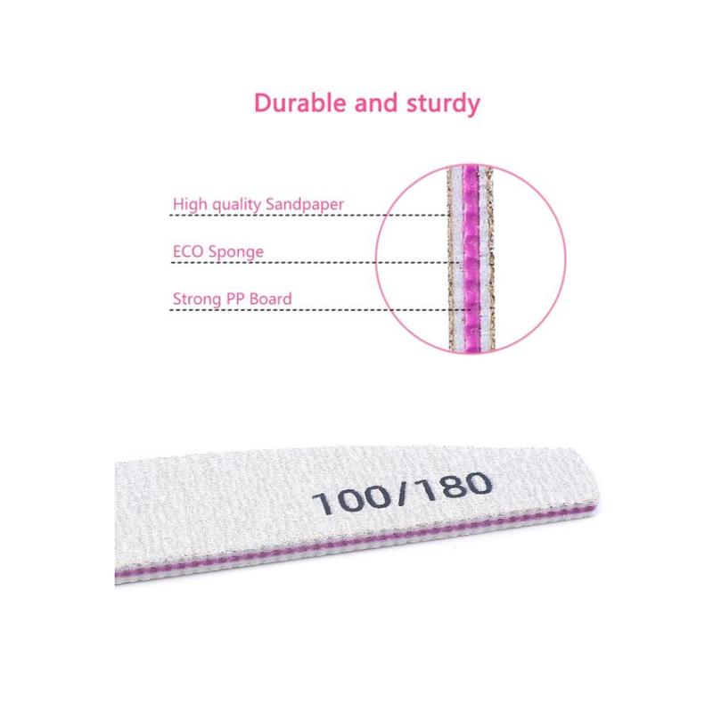 Double-sided Nail File, 1 Set Portable Nail Polishing Tool, Manicure & Pedicure Tool for Home & Salon Use, Nail Art & Nail Care Tool, Christmas Gift