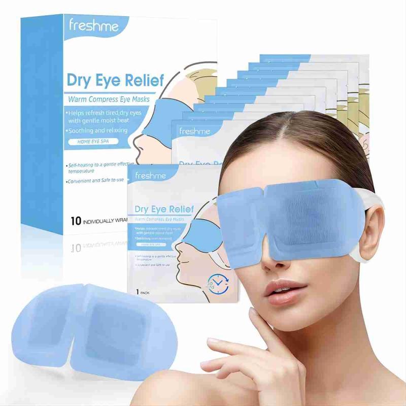 10pcs Steam Eye Mask for Dry Eye Relief, Spa Warming Compression for Relaxing Sleep, Automatic Heating, Reduces Puffiness and Dark Circles