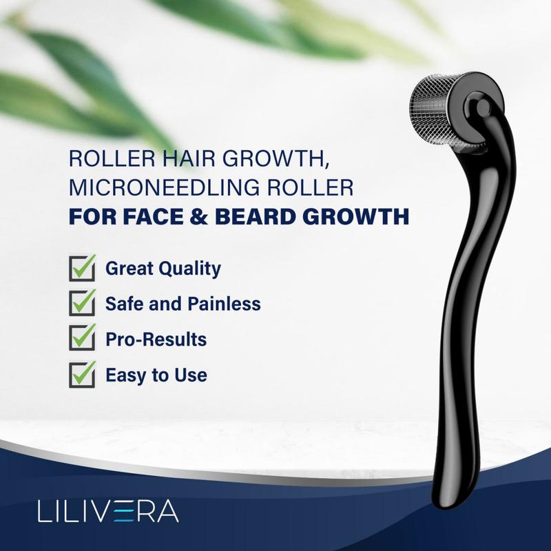 Lilivera 5% Minoxidil for Men and Women kit (within 1 box),  Hair Growth Serum with tool-  with Biotin - Topical Serum for Scalp Hair Loss