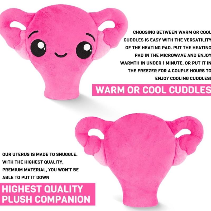 Uterus Plush, Heating Pad for Period Cramps, Hysterectomy Gifts, Pink - NWT