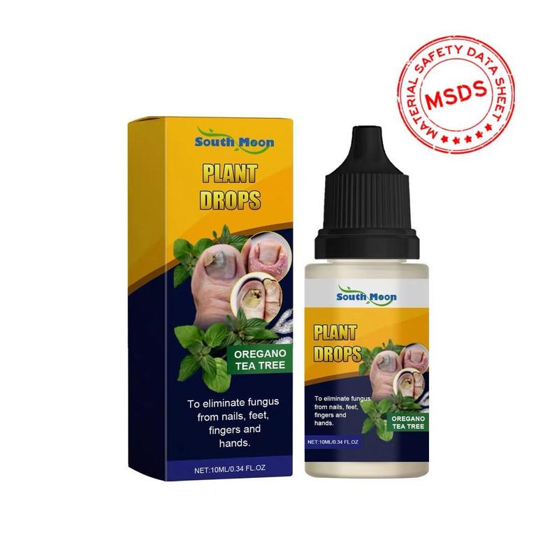 South Moon Plant Drops - Plant Drops for Nails Care, Oregano Tea Tree, Tea Tree and Oregano Oil for Toenail 10 ml 0.34 Fl.oz