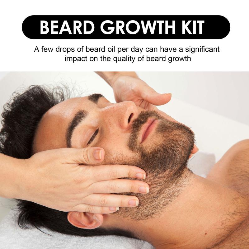 Men's Facial Nursing Hair Is Dense Hair，Beard Massage Derma Roller, Beard Care Product & Tool for Men，Beard Care Set for Strengthening Beard, , Comfort Hair Care Supplies,Makeup Products