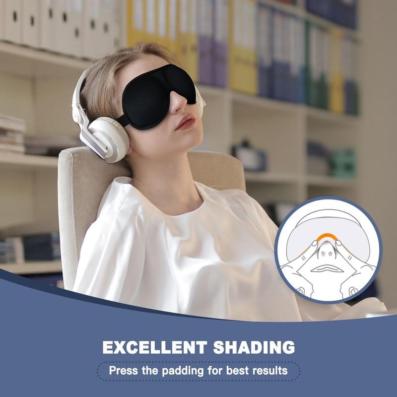 Ultrathin 3D Sleep Mask - Light Blocking Eye Shade | Comfort for Travel & Naps